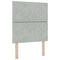 vidaXL Headboard Wall-mounted Geometric Manual Light grey 80 cm Velvet