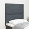 vidaXL Headboard Wall-mounted Geometric Manual Dark grey 80 cm Velvet