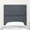 vidaXL Headboard Wall-mounted Geometric Manual Dark grey 80 cm Velvet