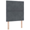 vidaXL Headboard Wall-mounted Geometric Manual Dark grey 80 cm Velvet