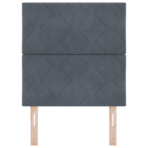 vidaXL Headboard Wall-mounted Geometric Manual Dark grey 80 cm Velvet