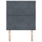 vidaXL Headboard Wall-mounted Geometric Manual Dark grey 80 cm Velvet