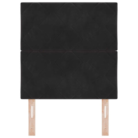 vidaXL Headboard Wall-mounted Geometric Manual Black 80 cm Velvet