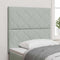 vidaXL Headboard Wall-mounted Geometric Manual Light grey 90 cm Velvet