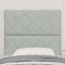vidaXL Headboard Wall-mounted Geometric Manual Light grey 90 cm Velvet