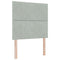 vidaXL Headboard Wall-mounted Geometric Manual Light grey 90 cm Velvet
