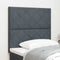 vidaXL Headboard Wall-mounted Geometric Manual Dark grey 90 cm Velvet