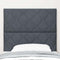 vidaXL Headboard Wall-mounted Geometric Manual Dark grey 90 cm Velvet