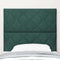 vidaXL Headboard Wall-mounted Geometric Manual Dark green 90 cm Velvet
