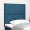 vidaXL Headboard Wall-mounted Geometric Manual Dark blue 90 cm Velvet