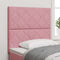vidaXL Headboard Wall-mounted Geometric Manual Pink 90 cm Velvet