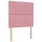 vidaXL Headboard Wall-mounted Geometric Manual Pink 90 cm Velvet