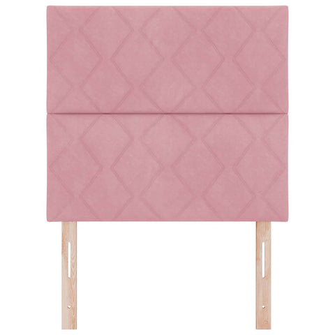vidaXL Headboard Wall-mounted Geometric Manual Pink 90 cm Velvet