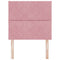 vidaXL Headboard Wall-mounted Geometric Manual Pink 90 cm Velvet