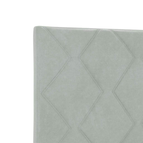 vidaXL Headboard Wall-mounted Geometric Light grey 200 cm Velvet