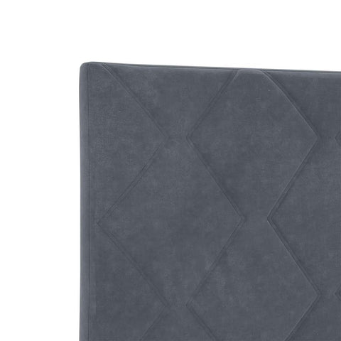 vidaXL Headboard Wall-mounted Geometric Manual Dark grey 200 cm Velvet