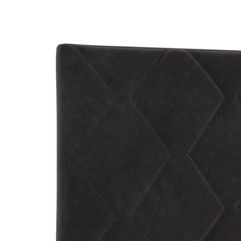 vidaXL Headboard Wall-mounted Geometric Manual Black 200 cm Velvet