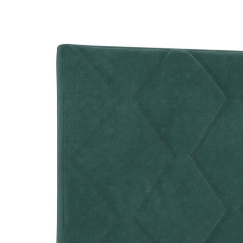 vidaXL Headboard Wall-mounted Geometric Dark green 200 cm Velvet