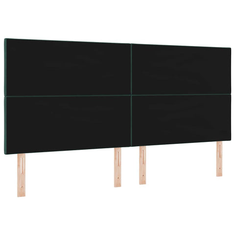 vidaXL Headboard Wall-mounted Geometric Dark green 200 cm Velvet