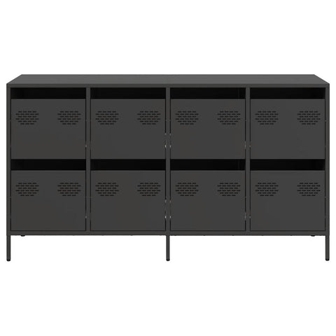 vidaXL Sideboard Black 135x39x73.5 cm Cold-rolled Steel