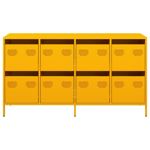 vidaXL Sideboard Mustard Yellow 135x39x73.5 cm Cold-rolled Steel