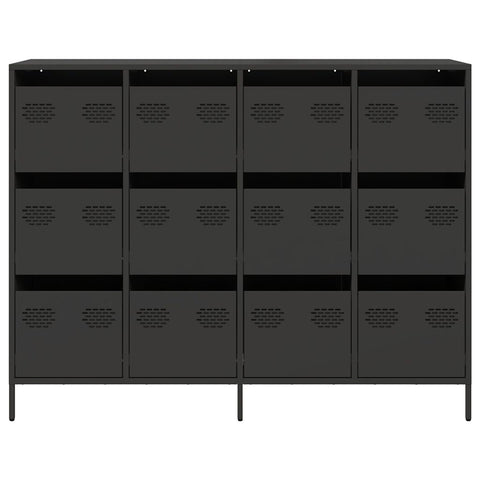 vidaXL Sideboard Black 135x39x103.5 cm Cold-rolled Steel