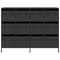 vidaXL Sideboard Black 135x39x103.5 cm Cold-rolled Steel
