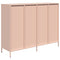 vidaXL Sideboard Pink 135x39x103.5 cm Cold-rolled Steel
