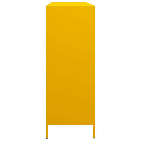 vidaXL Sideboard Mustard Yellow 135x39x103.5 cm Cold-rolled Steel