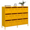 vidaXL Sideboard Mustard Yellow 135x39x103.5 cm Cold-rolled Steel