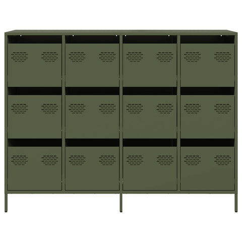 vidaXL Sideboard Olive Green 135x39x103.5 cm Cold-rolled Steel