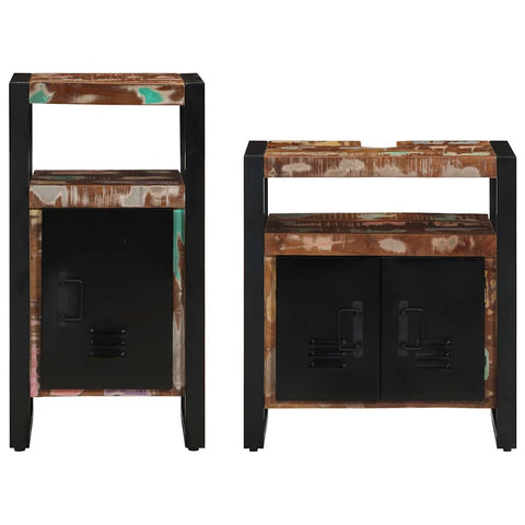 vidaXL Bathroom Furniture Set 2 pcs Brown Solid reclaimed wood