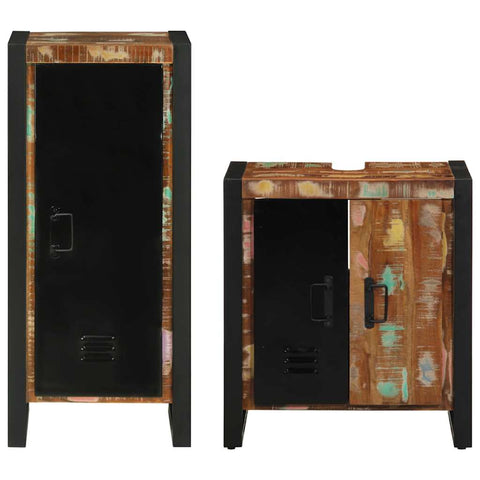 vidaXL Bathroom Furniture Set with Shelf Solid reclaimed wood