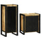 vidaXL Bathroom Furniture Set with Door 2 pcs Brown Solid Mango Wood