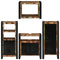 vidaXL Bathroom Furniture Set 4 pcs Multicolour Solid Reclaimed Wood