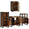 vidaXL Bathroom Furniture Set 4 pcs Multicolour Solid Reclaimed Wood