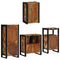 vidaXL Bathroom Furniture Set 4 pcs Multicolour Solid Reclaimed Wood
