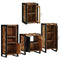 vidaXL Bathroom Furniture Set 4 pcs Multicolour Solid Reclaimed Wood