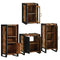 vidaXL Bathroom Furniture Set 4 pcs Multicolour Solid Reclaimed Wood