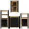 vidaXL Bathroom Furniture Set with Door 4 pcs Brown Solid Mango Wood