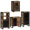 vidaXL Bathroom Furniture Set 4 pcs Multicolour Solid Reclaimed Wood