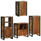 vidaXL Bathroom Furniture Set 4 pcs Multicolour Solid Reclaimed Wood
