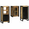 vidaXL Bathroom Furniture Set with Door 3 pcs Brown Solid Mango Wood