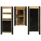 vidaXL Bathroom Furniture Set with Door 3 pcs Brown Solid Mango Wood