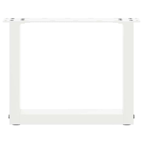 vidaXL Coffee Table Legs U-Shaped 2 pcs White 30x(30-31) cm Steel