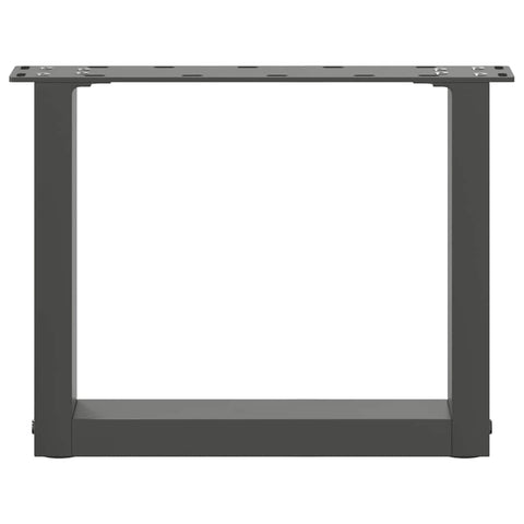 vidaXL Coffee Table Legs U-Shaped 2 pcs Anthracite 30x(30-31) cm Steel