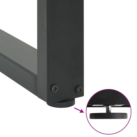 vidaXL Coffee Table Legs U-Shaped 2 pcs Anthracite 40x(30-31) cm Steel