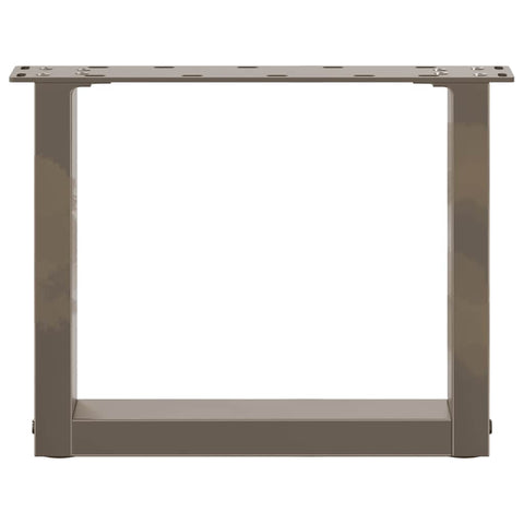 vidaXL Coffee Table Legs U-Shaped 2 pcs Natural Steel 40x(30-31) cm Steel