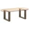 vidaXL Coffee Table Legs U-Shaped 2 pcs Natural Steel 40x(30-31) cm Steel