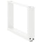 vidaXL Coffee Table Legs U-Shaped 2 pcs White 50x(30-31) cm Steel